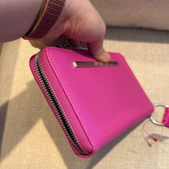 Steve Madden Fuchsia Wallet with Silver Accent - Picture 9 of 10